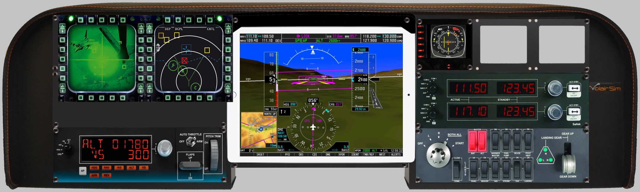 02 VolairSim white 4k full panel Simionic G1000