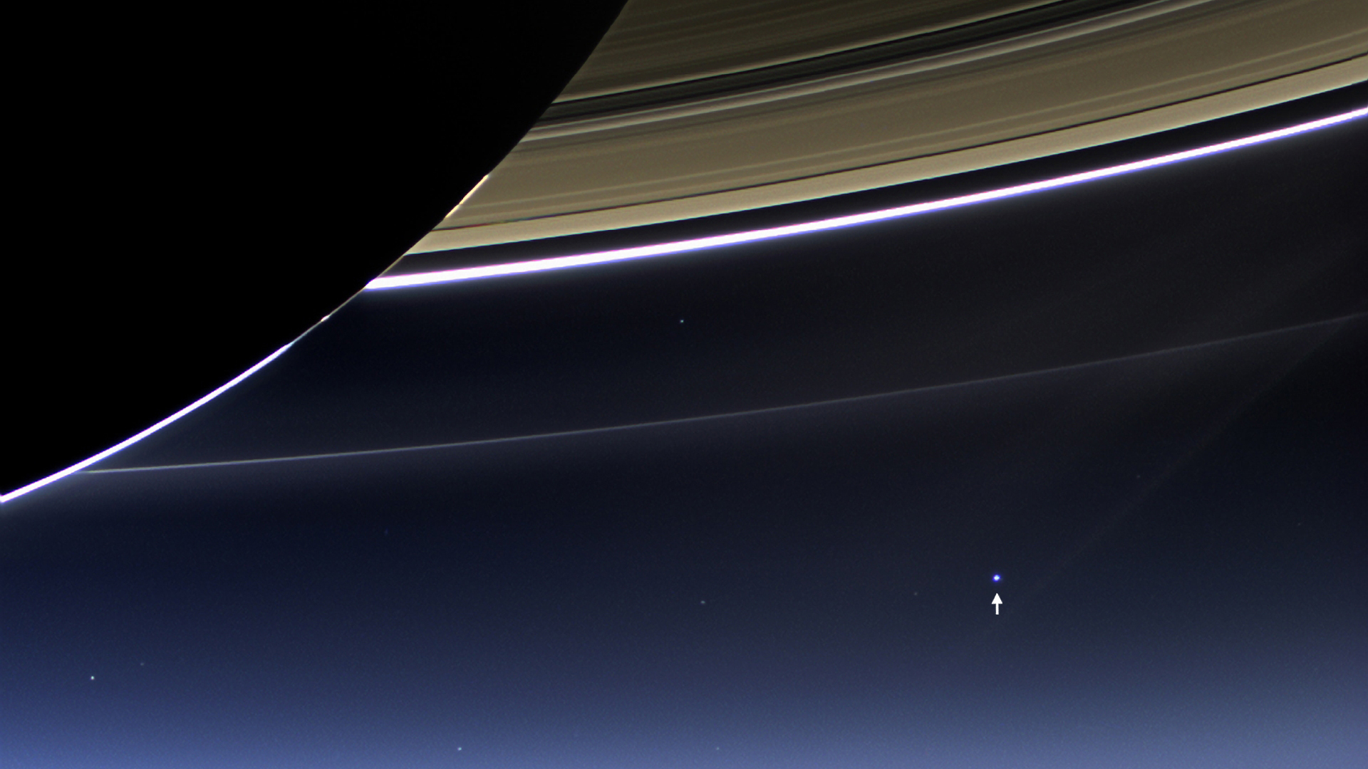 2013: Earth as seen through Saturn’s rings... from the Cassini spacecraft
